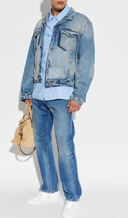 Maison Margiela Jeans With A vintage Effect, Mens, Blue