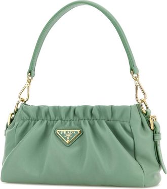 Prada Womens Mint Green Nappa Leather Handbag Acquamarina Borse A Mano Bag