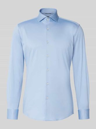 HUGO BOSS Slim Fit Businesshemd aus atmungsaktivem Material Modell P-HANK-SPREAD in Bleu, Gr&ouml;&szlig;e 38