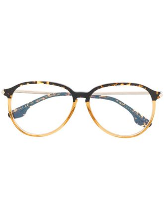 Victoria Beckham Occhiali con effetto tartarugato - Marrone