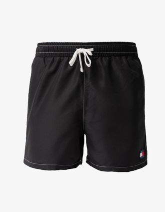Tommy Hilfiger Mens Tommy Hilfiger TJ Mens Drawstring Swimming Shorts - Black - Size: 35/34/32
