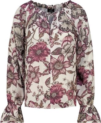Monari Blouse met bloemenprint - Dames - Blouses & Shirts - Veelkleurig - Maat: XL Poliester