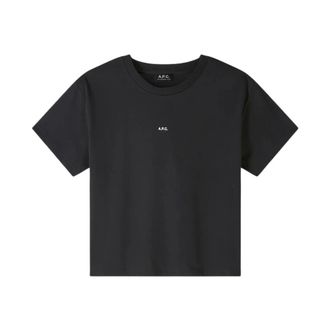 A.P.C. T-Shirts, female, Black, S, Boxy Micro Logo T-Shirt
