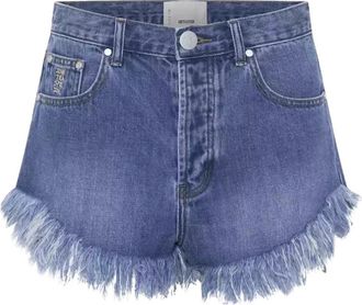 One Teaspoon Versleten denim shorts - Dames - Denim shorts - Blauw - W26 - Denim - Korte Broeken
