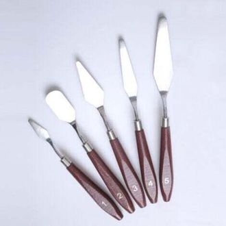OEM Set Di 5 Pezzi Composto Da Coltelli Da Pittura In Acciaio Inossidabile, Raschietto E Spatola Per Colori Ad Olio E Acrilici