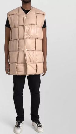 Bottega Veneta leather quilted sleeveless vest
