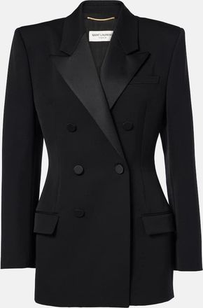 Saint Laurent Wool grain de poudre tuxedo jacket