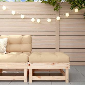 vidaXL Taburete De Jard&iacute;n Con Coj&iacute;n Madera Maciza De Pino Vidaxl