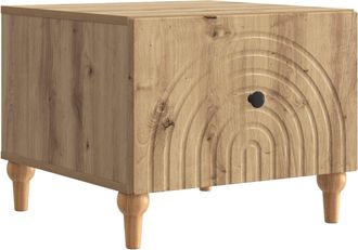 vidaXL Mesa De Caf&eacute; Roble Artisan 49 X 50 X 40 Cm Madera De Ingenier&iacute;a Vidaxl