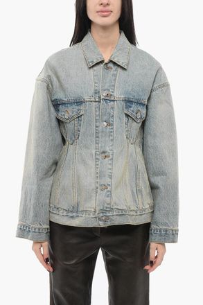 Balenciaga GARDE-ROBE Denim Jacket With Washed Effect Balenciaga