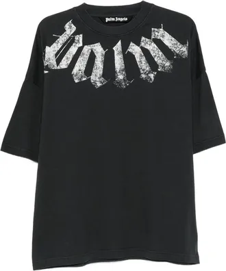 Palm Angels Big Neck Logo Printed T-shirt