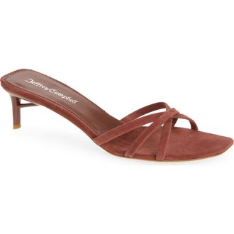 Jeffrey Campbell Nicoise Slide Sandal in Dusty Rose Suede at Nordstrom, Size 5.5