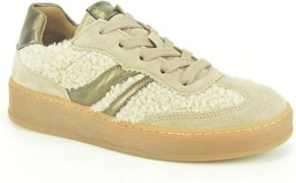 Gabor Beige Wol Sneaker Gum Z - Dames - Sneakers - Beige - 38 EU - Wol - Schoenen