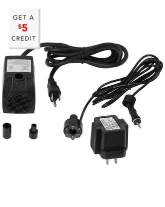 Sunnydaze Submersible Fountain/Aquarium Pump With 6 White Led Lights With $5 Credit