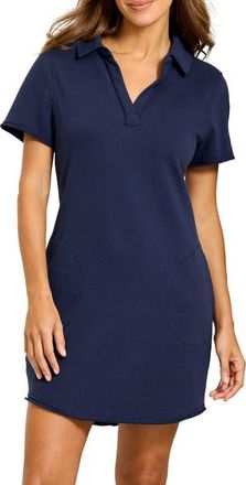 Tommy Bahama Marina Del Mar Cotton Brushed Fleece Minidress in Coastline at Nordstrom, Size Small