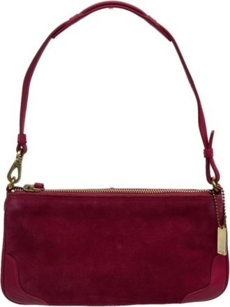 Coach Pink Suede Pouch (Pre-Owned)