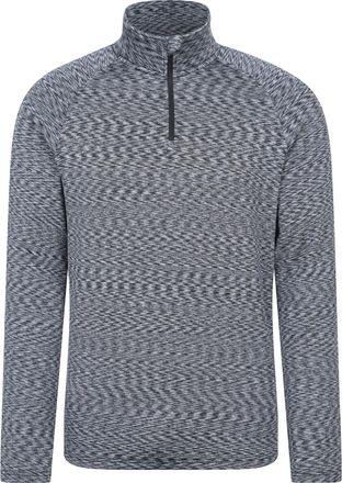 Mountain Warehouse Heren Power Quarter Zip Midlayer (Zwart)