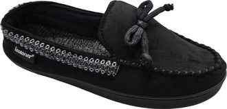 Isotoner Mens Microsuede Seth Moccasin In Black