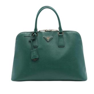 Prada Pre-owned Promenade - Dames - Pre-owned - Groen - Maat: ONE Size Leer