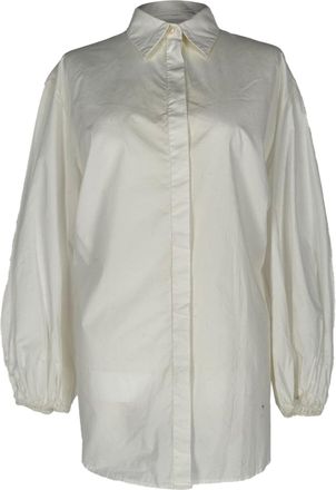 The Row Button Down Blouse in White Cotton