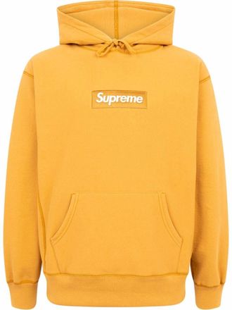SUPREME Box Logo drawstring hoodie - unisex - Cotton - M - Orange