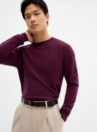 Le 31 Mens Silky knit crew-neck sweater