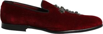 Dolce & Gabbana Cross Slip On Dress Loafers - Heren - Loafers - Bruin - 43 EU - Leer - Schoenen