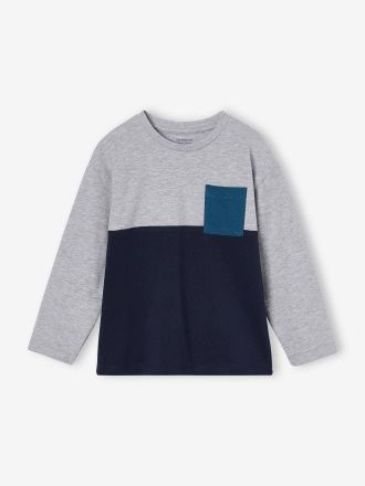 Vertbaudet Jungen Shirt, Colorblock blau
