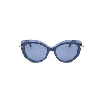 Jimmy Choo London Sunglasses, female, Blue, Size: ONE SIZE Clea Cat Eye Sunglasses
