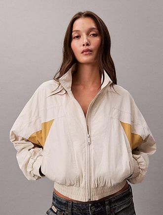 Calvin Klein Cropped Colour Block Nylon Jacket