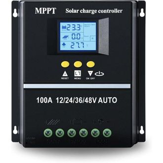 OEM Controlador De Carga Solar Mppt De 100 A - Pantalla Lcd - Entrada M&aacute;xima De 100 V Cc - Compatible Con Bater&iacute;as De Plomo-&aacute;cido Y Litio - Doble Puerto U