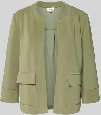 s.Oliver Red Label Relaxed Fit Scuba-Jacke aus Modal-Mix in Khaki, Gr&ouml;&szlig;e 46