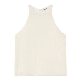 &Aacute;eron Tops, Dames, Wit, L, Pailletten, Lucia Sequin Top