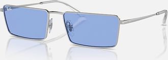Ray-Ban Mens Emy Bio-Based Sunglasses In Blue/silver