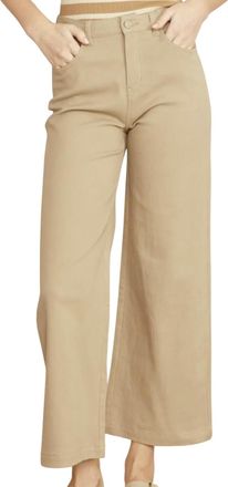 Entro Wide Leg Jeans In Tan