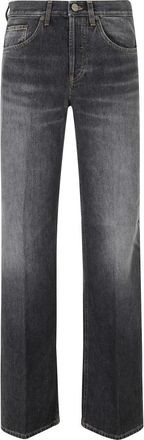 Dondup Straight Jeans - Dames - Regular Fit Jeans - Zwart - W26 - Jeans