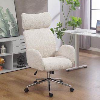 STILVORA Sedia Da Ufficio Ergonomica, Altezza Regolabile, Schienale Inclinabile, Poggiatesta Regolabile, Grigio Chiaro