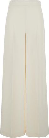 Twin-Set Beige Pants With Logo Pendant And Side Zip Closure In Tech Fabric Woman