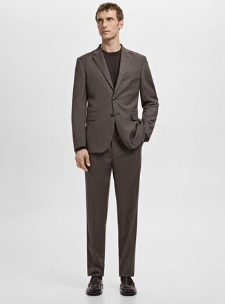 Mango Giacca completo Mil&aacute;n slim-fit marrone - Uomo - 46 - MANGO MAN