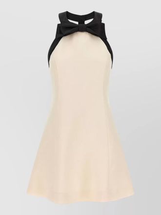Valentino Garavani couture crepe dress bow halter neckline
