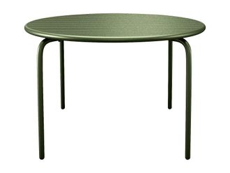 VENTE-UNIQUE.COM Mesa jard&iacute;n metal caqui