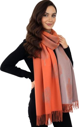 The Accessory Co. Women Tree Of Life Blanket Scarf - Winter Scarfs, Reversible Pashmina Shawl, Womens Scarves & Wraps, Ladies Scarf Thick Blanket, Warm Scarf Big Large 