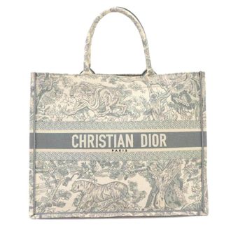 Dior Gray Canvas Handbag Tote Bag (Pre-Owned)