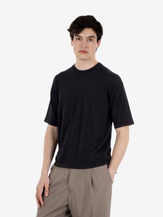 Roberto Collina Maglia manica corta in cotone nero