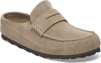 Birkenstock Unisex Moccasins Naples Wrapped Taupe Suede Leather Sandal