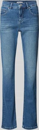 Angels Straight Fit Jeans aus Baumwoll-Mix Modell CICI in Blau, Größe 34/28