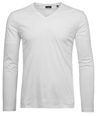 Ragman Langarmshirt RAGMAN, Herren, Gr. XXL, weiss (wei&szlig;), Baumwolle, regular fit, V-Ausschnitt, Shirts Langarmshirt