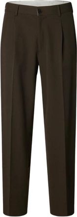 Selected Broeken - Heren - Straight fit broeken - Bruin - L - Broeken