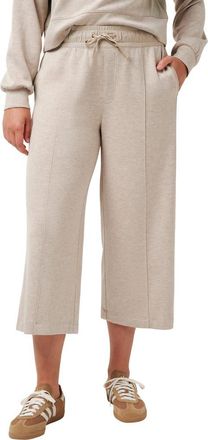Travis Mathew Delightful Wide Leg Crop Pants in Heather Taupe at Nordstrom Rack, Size X-Small