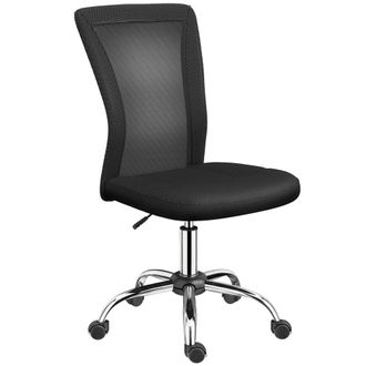 OEM Silla De Escritorio Giratoria Sin Brazos Silla De Malla Con Altura Ajustable Carga 100 Kg 43x58x90-100 Cm Negro